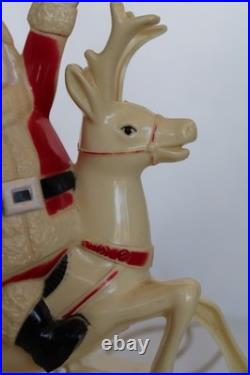 Rare 1950's Paramount Hi-Ho Santa Claus Blow Mold Light with Box, No. 93B (Works)