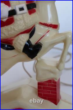 Rare 1950's Paramount Hi-Ho Santa Claus Blow Mold Light with Box, No. 93B (Works)