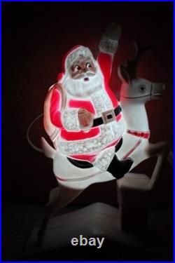 Rare 1950's Paramount Hi-Ho Santa Claus Blow Mold Light with Box, No. 93B (Works)