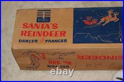 Rare 1960's MSL/BECO Original Christmas Blow Mold REINDEER DANCER PRANCER w BOX