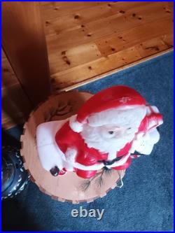 Rare 1981 Carolina vintage Christmas Blow Mold Santa Claus Chimney Fireplace 17
