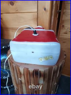 Rare 1981 Carolina vintage Christmas Blow Mold Santa Claus Chimney Fireplace 17