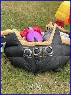 Rare 2007 Gemmy Air Blown Inflatable 8 Foot Pirate Ship For Parts Or Repair
