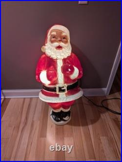 Rare Beco Motorized Motion Santa Christmas Mechanical Vintage Blow Mold