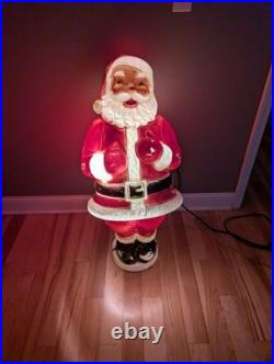 Rare Beco Motorized Motion Santa Christmas Mechanical Vintage Blow Mold