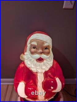 Rare Beco Motorized Motion Santa Christmas Mechanical Vintage Blow Mold