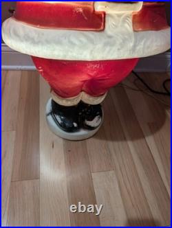 Rare Beco Motorized Motion Santa Christmas Mechanical Vintage Blow Mold
