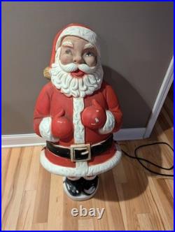 Rare Beco Motorized Motion Santa Christmas Mechanical Vintage Blow Mold