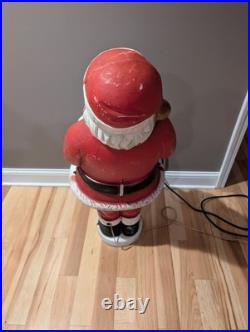 Rare Beco Motorized Motion Santa Christmas Mechanical Vintage Blow Mold