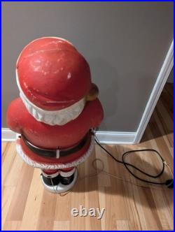 Rare Beco Motorized Motion Santa Christmas Mechanical Vintage Blow Mold
