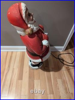 Rare Beco Motorized Motion Santa Christmas Mechanical Vintage Blow Mold