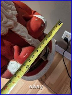 Rare Beco Motorized Motion Santa Christmas Mechanical Vintage Blow Mold