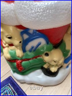 Rare Black Santa Blow Mold Vintage Christmas