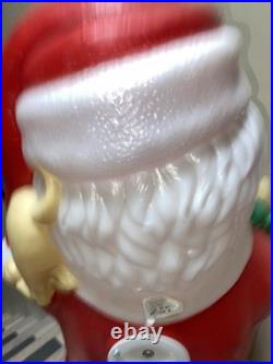 Rare Black Santa Blow Mold Vintage Christmas