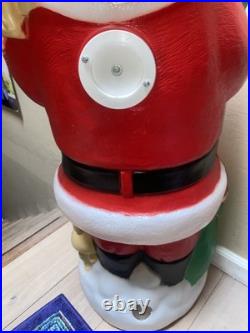 Rare Black Santa Blow Mold Vintage Christmas