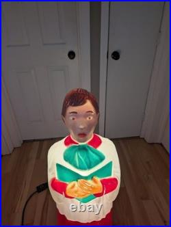 Rare Blow Mold Vintage 41 TPI Canada Choir Boy Caroler Christmas Nativity