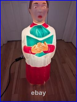 Rare Blow Mold Vintage 41 TPI Canada Choir Boy Caroler Christmas Nativity