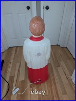 Rare Blow Mold Vintage 41 TPI Canada Choir Boy Caroler Christmas Nativity
