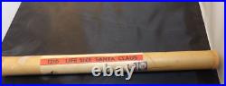 Rare Circa 1940's-50's Life Size Santa Craft or Woodworking Pattern with Tube