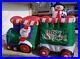 Rare Gemmy ANIMATED LIGHTED Airblown Inflatable Train with POP UP Snowman VIDEO
