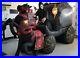 Rare Gemmy Airblown Inflatable Animated Halloween Hearse & Horses, 12 ft x 7 ft