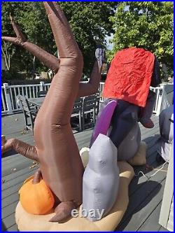 Rare Gemmy Halloween Airblown Inflatable Headless Horsmean Pumpkin Graveyard