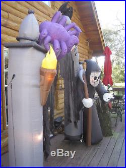 Rare Gemmy Halloween Cemetery Archway 8' x 8' Inflatable Airblown #58504 EUC
