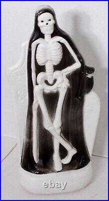 Rare General Foam Skeleton Grave Blow Mold 14 Halloween Grim Reaper Tombstone