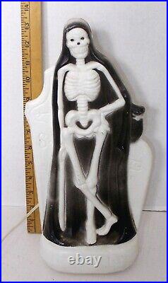 Rare General Foam Skeleton Grave Blow Mold 14 Halloween Grim Reaper Tombstone