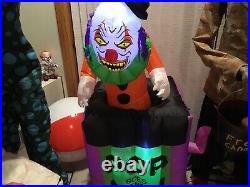 Rare HTF Gemmy 2013 4.5 ft Animated Jack-In-The-Box Spirit Halloween Inflatable