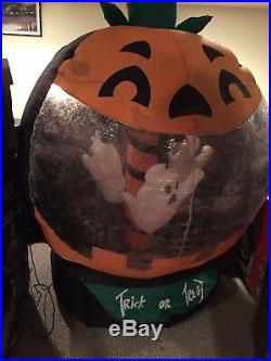 Rare Halloween Airblown Inflatable Rotating Globe Spirit Halloween Gemmy! Trick