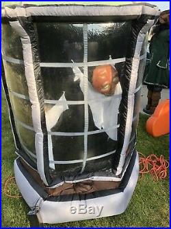 Rare Halloween Airblown Lantern Inflatable Gemmy Spirit Spin And Sound Morbid