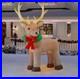 Rare New Giant 10.5 Ft Tall Christmas Led Fuzzy Reindeer Inflatable By Gemmy
