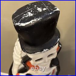 Rare VTG Don Featherstone Blow Mold Halloween Skeleton with Top Hat Has WEAR READ