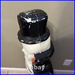 Rare VTG Don Featherstone Blow Mold Halloween Skeleton with Top Hat Has WEAR READ