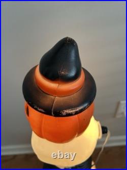 Rare Vintage 1995 Empire Blow Mold Halloween Totem Stack Pumpkin Cat Ghost Skull