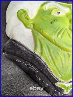Rare Vintage Halloween Union Don Featherstone Witch's Head Blow Mold 1994 Witch
