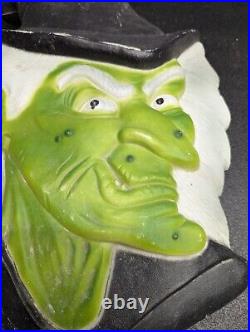 Rare Vintage Halloween Union Don Featherstone Witch's Head Blow Mold 1994 Witch