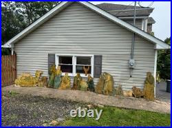 Rare! Vintage Large Wood Nativity Set Outdoor 14pc plywood Yard Decor / Yard Art