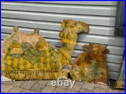 Rare! Vintage Large Wood Nativity Set Outdoor 14pc plywood Yard Decor / Yard Art