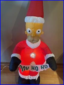 Retro Airblown Light Up Inflatable Santa Homer (The Simpsons) 4 FT