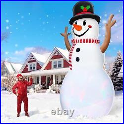 Rotating Lights 14Ft Giant Christmas Inflatable Snowman with Hat&Scarf Christmas