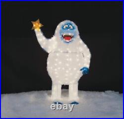 Rudolph's Bumble Snowman 56 Standing 3d Lighted Tinsel Christmas Yard Sculpture
