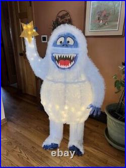 Rudolph's Bumble Snowman 56 Standing 3d Lighted Tinsel Christmas Yard Sculpture