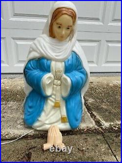 SANTA'S BEST BLOWMOLD Mary NATIVITY Figure OUTDOOR CHRISTMAS Blow Mold 28