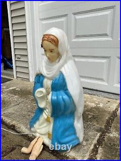 SANTA'S BEST BLOWMOLD Mary NATIVITY Figure OUTDOOR CHRISTMAS Blow Mold 28
