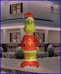 SHIPS TODAY 10ft Inflatable Giant Grinch with Fuzzy Plush Fabric by Dr. Seuss
