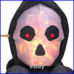 SKULL COACH PROJECTION LED FIRE & ICE SCENE Halloween Airblown Inflatable Prop