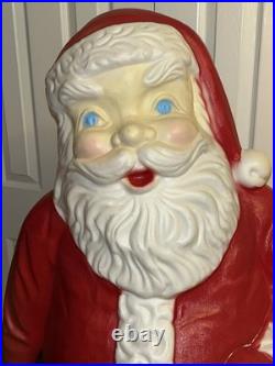 Santa Claus Blow Mold Christmas Decoration 5 FT VTG No Light Holiday