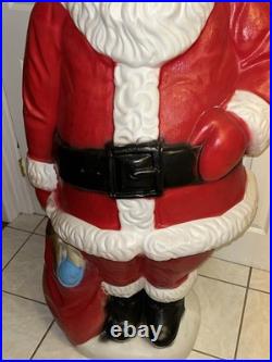 Santa Claus Blow Mold Christmas Decoration 5 FT VTG No Light Holiday